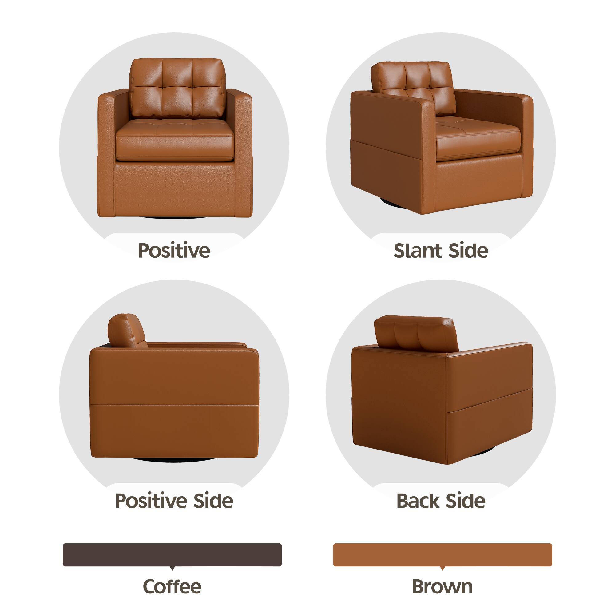 Positive  
Slant Side  
Positive Side  
Back Side  
Coffee  
Brown