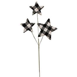 BreeBe - *Black & White Plaid Star Pick 14" - Multi