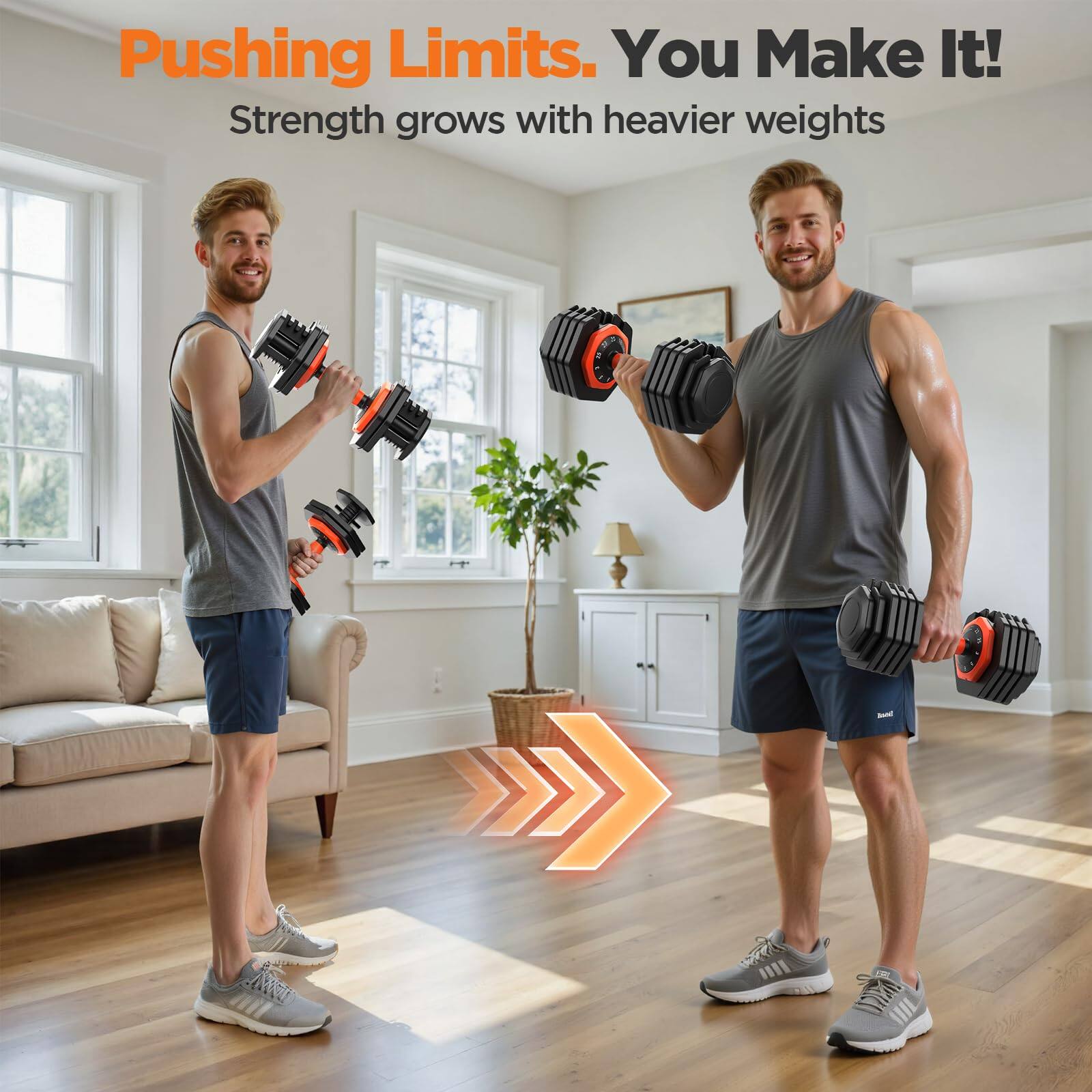 Pushing Limits. You Make It!  
Strength grows with heavier weights