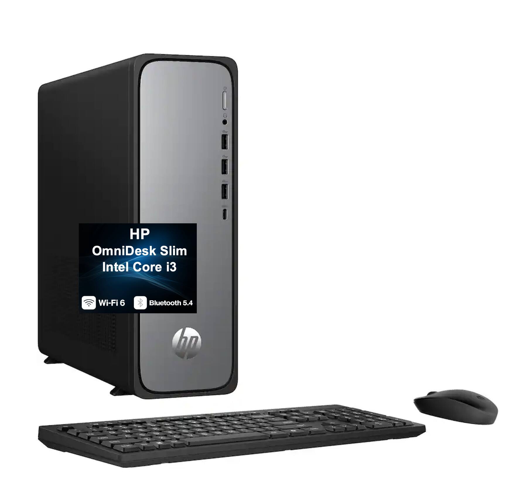 HP OmniDesk Slim  
Intel Core i3  
Wi-Fi 6  
Bluetooth 5.4
