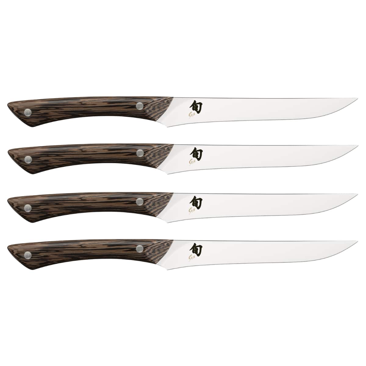 Shun - 4 Piece Shima Steak Knife Set - Black
