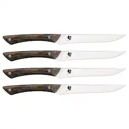 Shun - 4 Piece Shima Steak Knife Set - Black