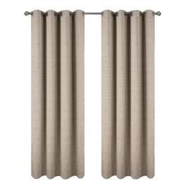 RT Designers Collection - RT Designer Collection Kensington Jacquard Foam Backed Luxurious Decorative Grommet Curtain Panel 54" x 84" - Taupe