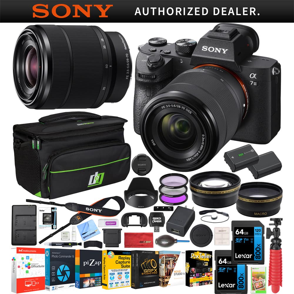 SONY AUTHORIZED DEALER.

- Sony Alpha 7 III Camera
- Sony FE 35-5.6/28-70 OSS Lens
- Sony FE 55-210mm Lens
- Sony Camera Bag
- Sony Camera Strap
- Sony Camera Remote
- Sony Camera Lens Hood
- Sony Camera Lens Cap
- Sony Camera Lens Filter (UV)
- Sony Camera Lens Filter (CPL)
- Sony Camera Lens Filter (Macro)
- Sony Camera Lens Filter (ND)
- Sony Camera Lens Filter (Polarizer)
- Sony Camera Lens Filter (UV)
- Sony Camera Lens Filter (CPL)
- Sony Camera Lens Filter (Macro)
- Sony Camera Lens Filter (ND)
- Sony Camera Lens Filter (Polarizer)
- Sony Camera Lens Filter (UV)
- Sony Camera Lens Filter (CPL)
- Sony Camera Lens Filter (Macro)
- Sony Camera Lens Filter (ND)
- Sony Camera Lens Filter (Polarizer)
- Sony Camera Lens Filter (UV)
- Sony Camera Lens Filter (CPL)
- Sony Camera Lens Filter (Macro)
- Sony Camera Lens Filter (ND)
- Sony Camera Lens Filter (Polarizer)
- Sony Camera Lens Filter (UV)
- Sony