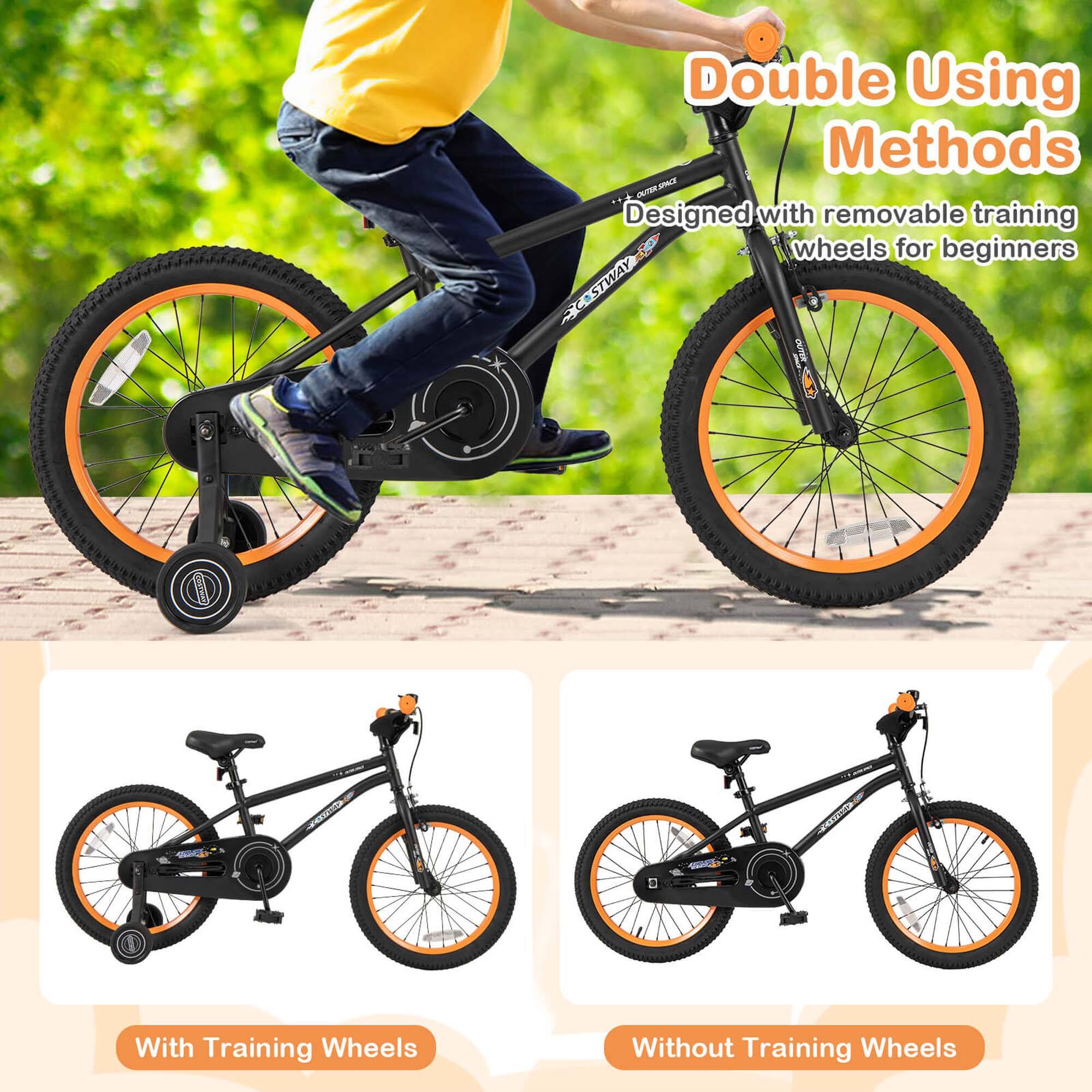 Double Using Methods  
Designed with removable training wheels for beginners  

With Training Wheels  
Without Training Wheels