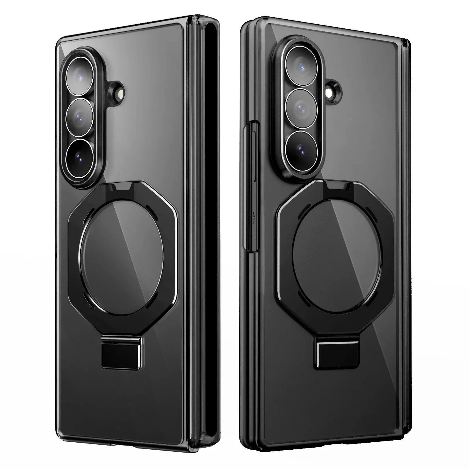 Alt View 4. SUPCASE - UB Stand MagSafe Case for Samsung Galaxy Z Fold 8 Ultra Case with Tempered Glass Screen Protector - Frost Black.