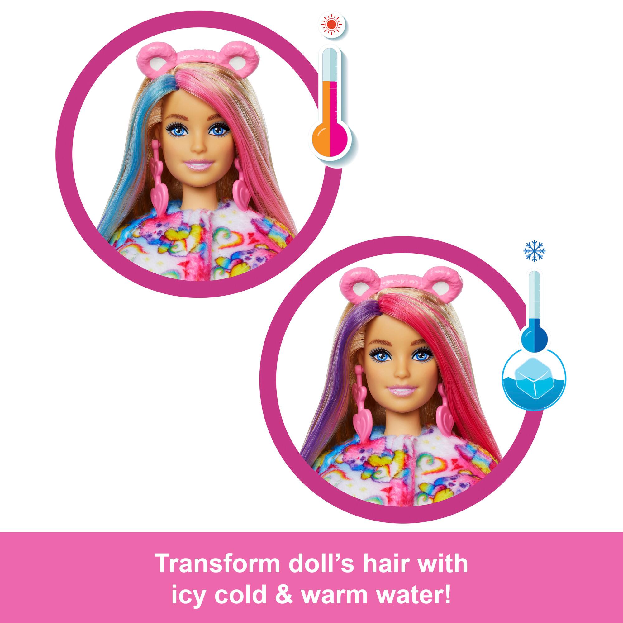 Transform doll's hair with icy cold & warm water!