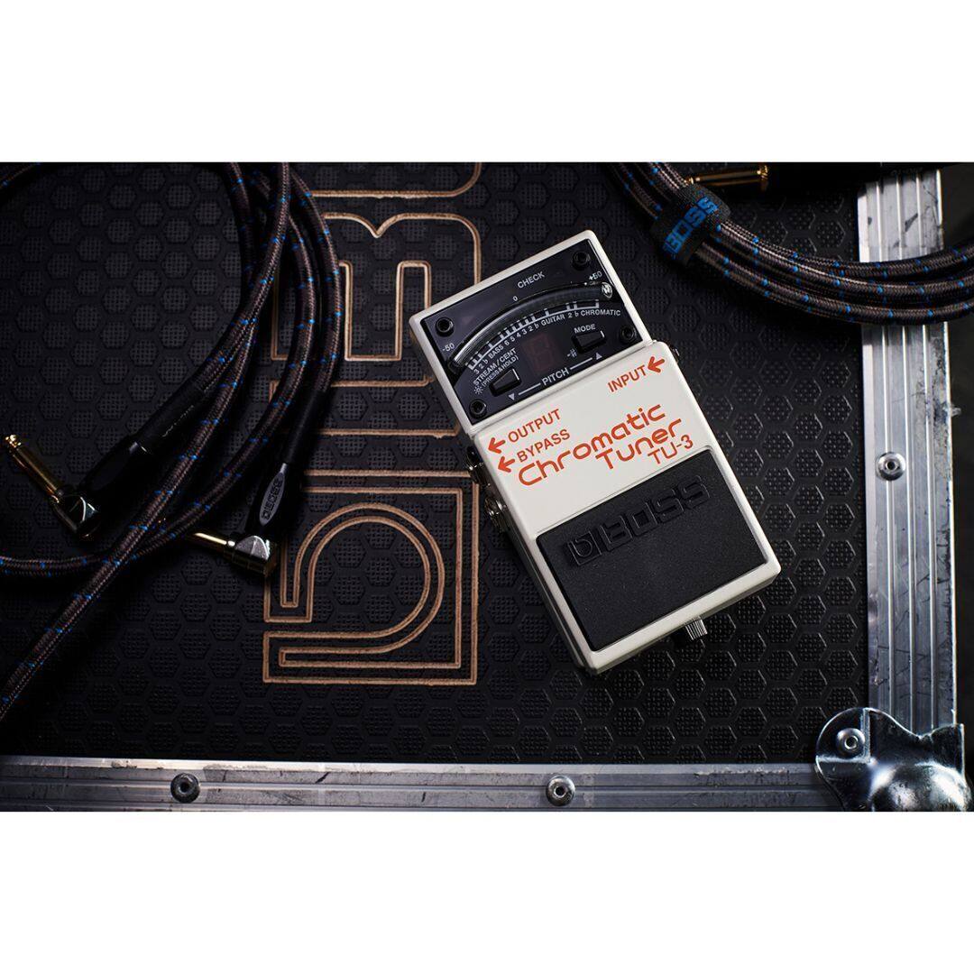 BOSS Chromatic Tuner Pedal for Guitar and Bass with Bright LED