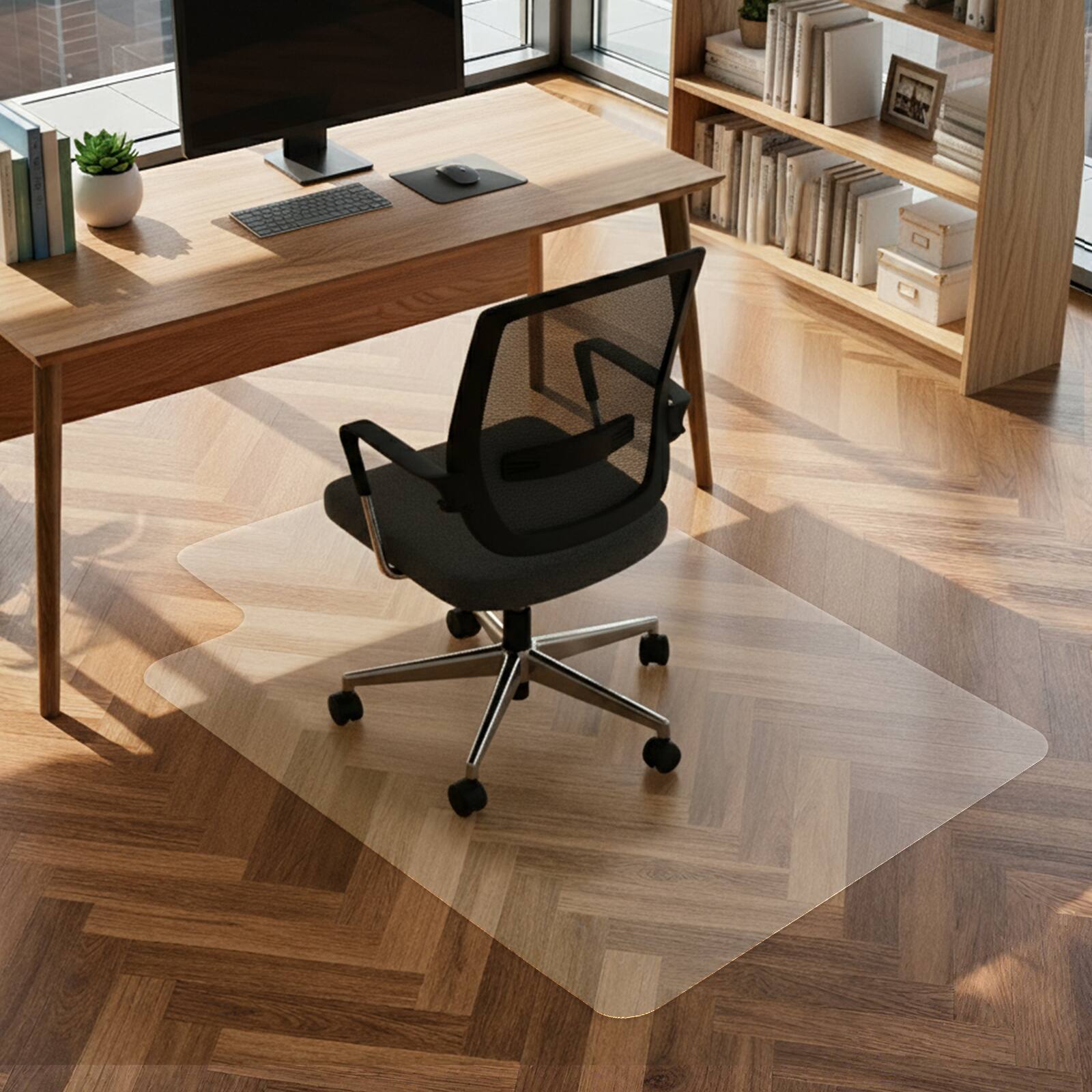 Alt View 2. Winado - Anti-Slip 36"x48" Frosted Office Chair Mat for Hard Floors for Home & Office Use - Clear.