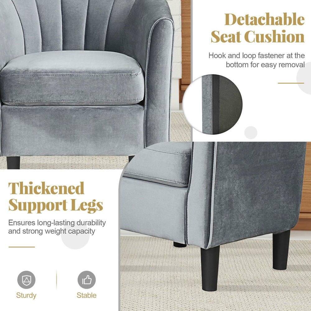 Detachable Seat Cushion  
Hook and loop fastener at the bottom for easy removal  

Thickened Support Legs  
Ensures long-lasting durability and strong weight capacity  

Sturdy  
Stable