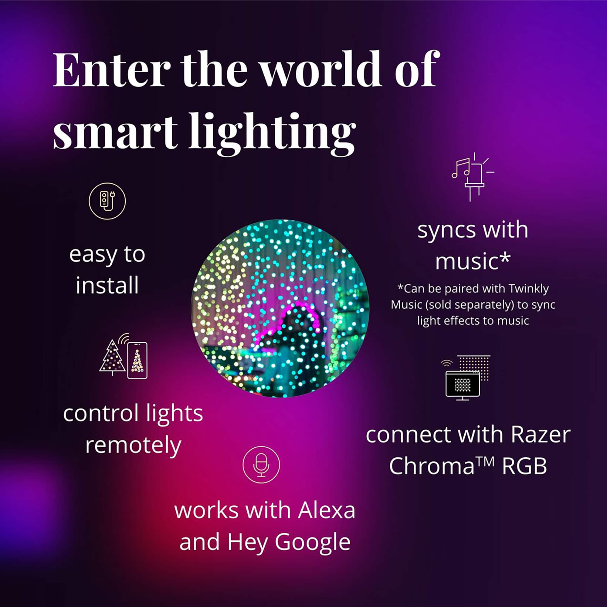Alt View 28. Twinkly - Smart Light Curtain 210 RGB + LED Generation II - Multi.
