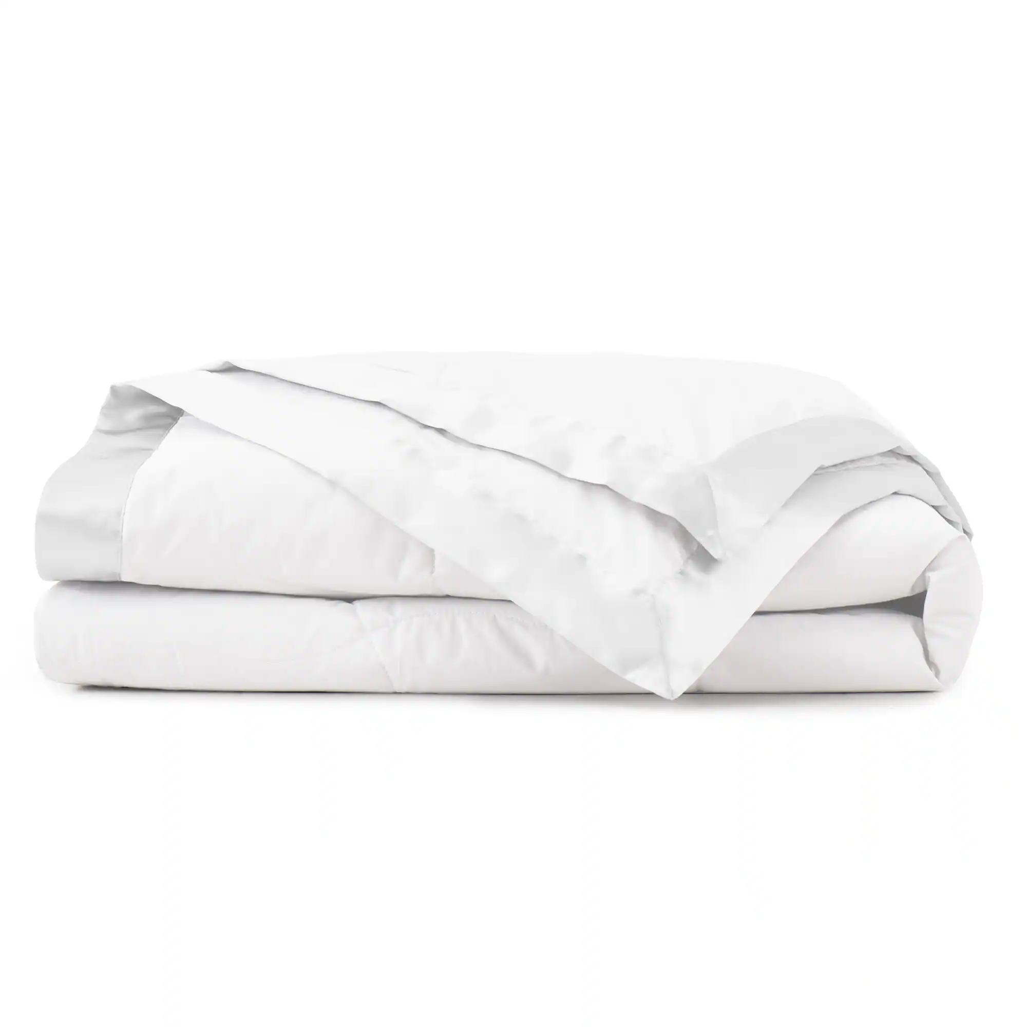 Alt View 1. Peace Nest - Peace Nest Ultra-Lightweight Down Blanket with Satin Trim, White, 90x108 inches - White.