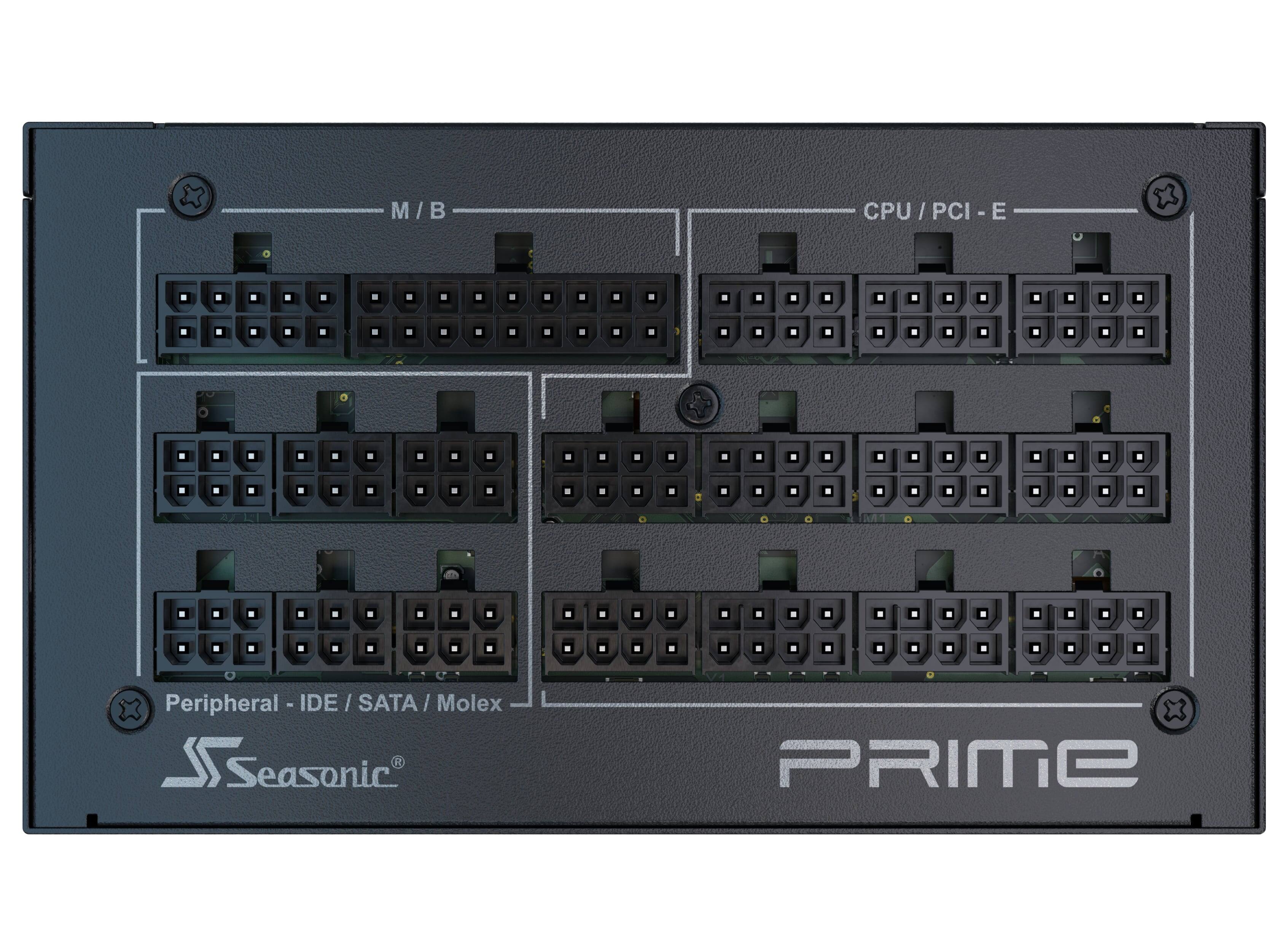 Alt View 14. Seasonic - Seasonic PRIME TX-1600, 1600W 80+ Titanium, Full Modular, Fan Control in Fanless, Silent, and Cooling Mode, 12 Year - Black.