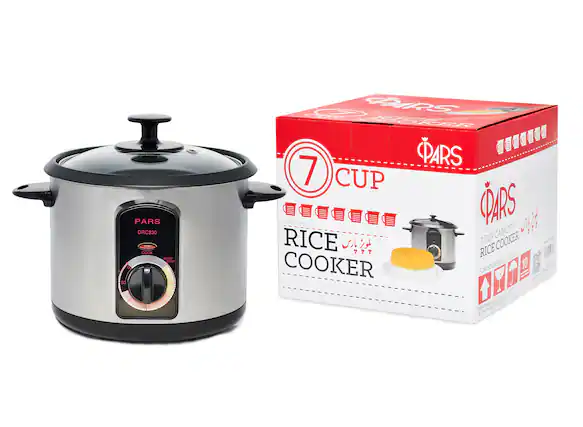 PARS DRC230
COOK OFF KEEP WARM
1 50 10 40 20 3
PRS R XTE CPARS
7 CUP
AUTOMATIC
RICE COOKER
MADE OF STAINLESS STEEL
FOR HOUSEHOLD USE ONLY