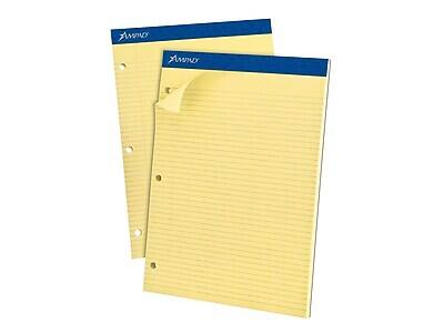 Alt View 1. Ampad - Notepad, 8.5" x 11.75", Narrow, 100 Sheets/Pad - Canary.