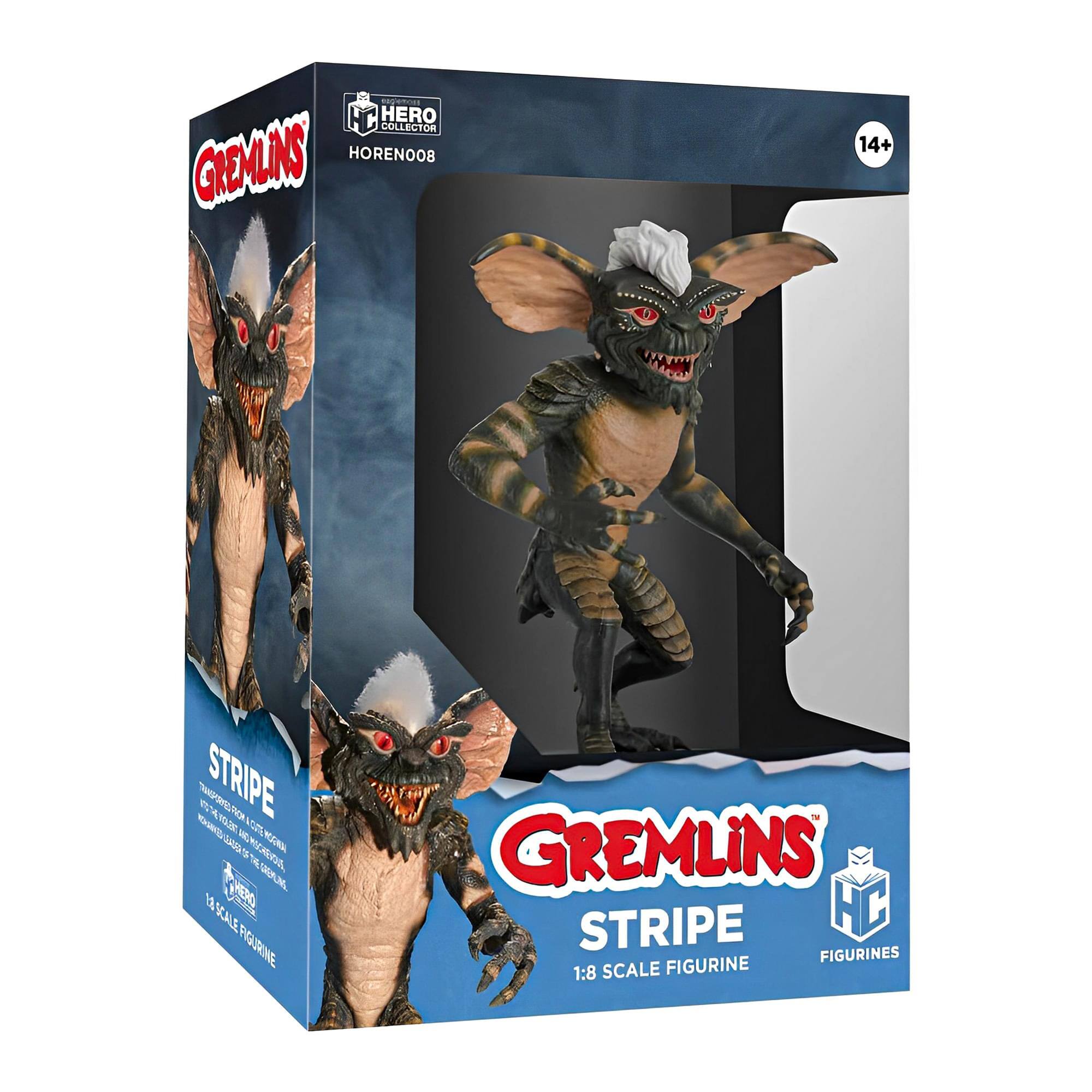 GREMLINS  
HERO COLLECTOR  
HORENO08  
14+  
WAAMN  
STRIPES  
YEXSO  
9200 C  
ORRA  
K X 15 EGI  
00M  
120mL  
0%  
18  
KERO  
SCALE  
W L  
RGURINE  
GREMLINS  
STRIPES  
HC  
FIGURINES  
1:8 SCALE FIGURINE