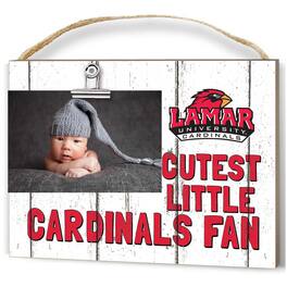 Jardine - Lamar Cardinals 8'' x 10'' Cutest Little Weathered Logo Clip Photo Frame - White