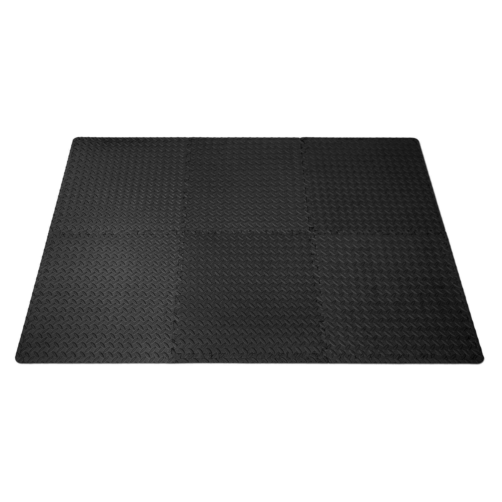 Alt View 15. Centr - Gym Flooring Exercise Mats - 96 Sq Ft - Black.