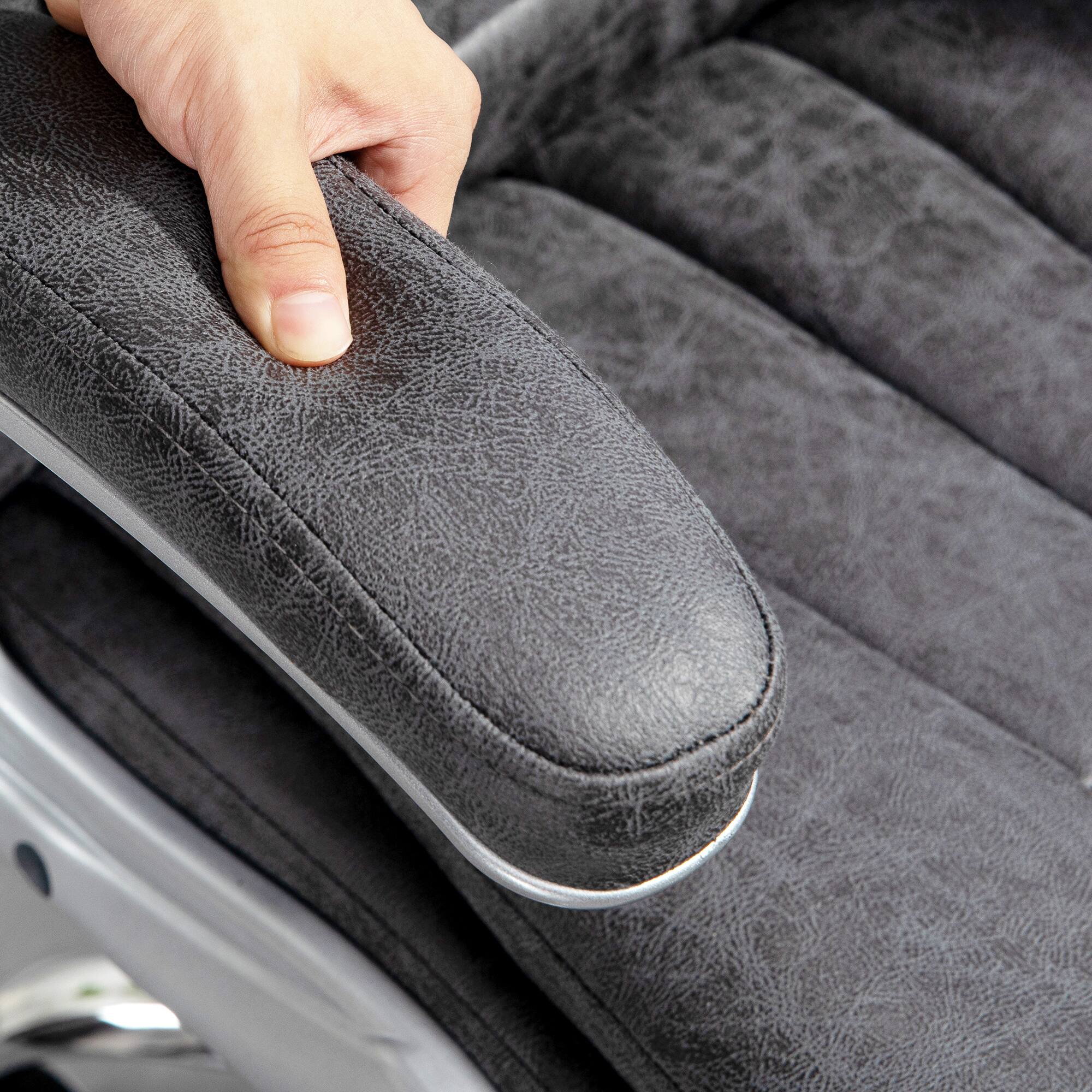 Alt View 8. Homcom - Executive High Back Office Chair with Flip-up Arms, Adjustable Height - Gray.