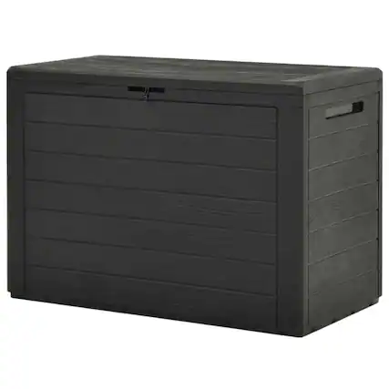 Front. vidaXL - vidaXL Storage Box Anthracite Polypropylene - Anthracite.