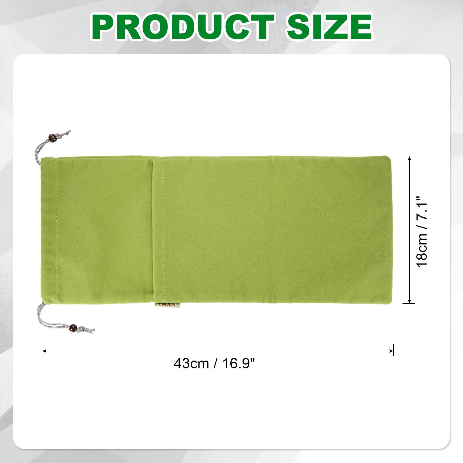 PRODUCT SIZE  
M  
18cm / 7.1"  
43cm / 16.9"