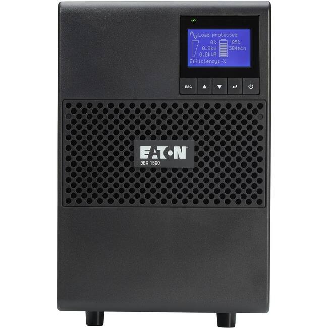 Load protected  
0%  
85%  
0.0kU  
384min  
0.0kVA  
Efficiency: -  
ESC  
EATON  
9SX 1500