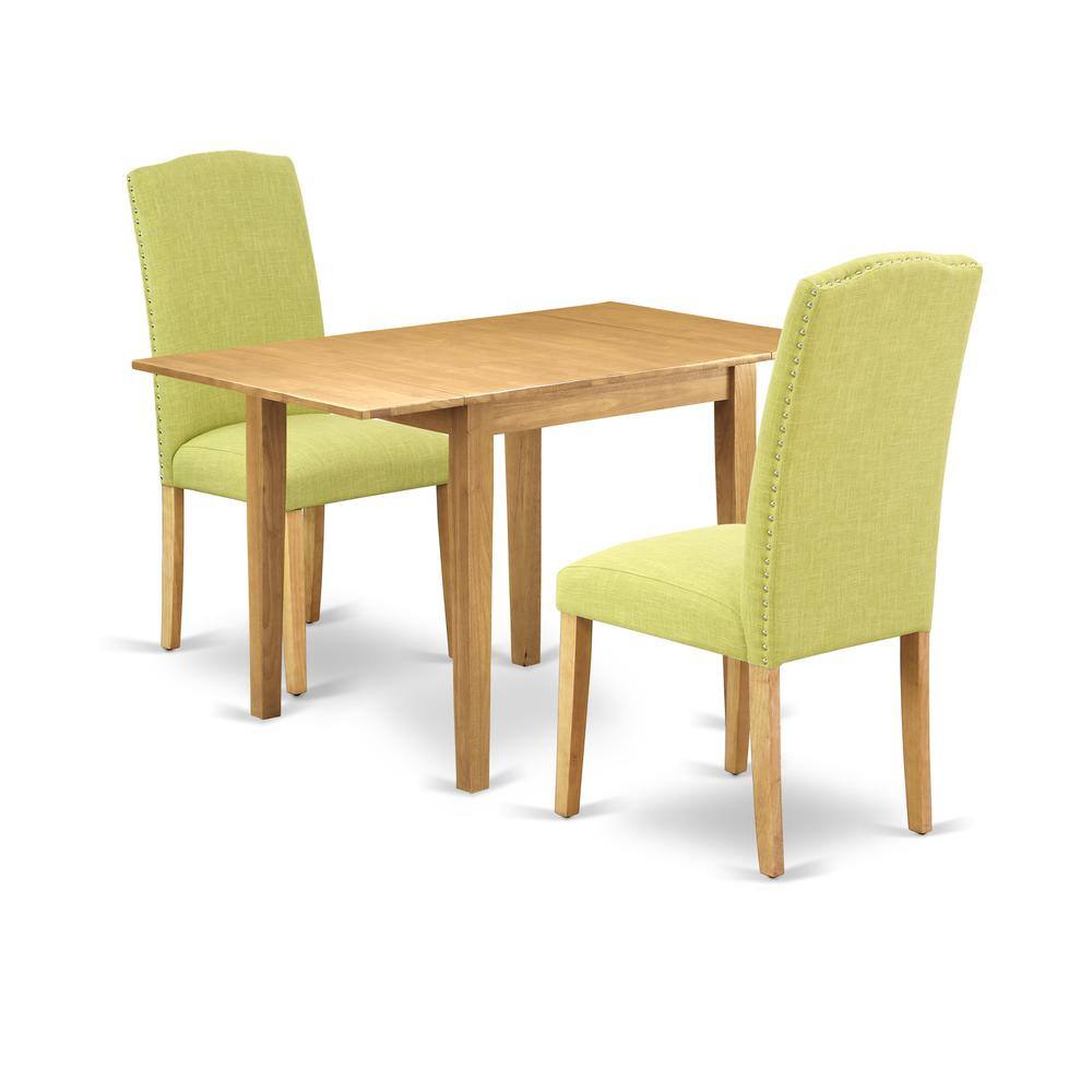 Left. East West Furniture - Dining Room Set Oak - Brown.