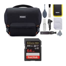 Koah - Roebling Street Camera System Gadget Bag, Cleaning Kit and 64GB SD Card