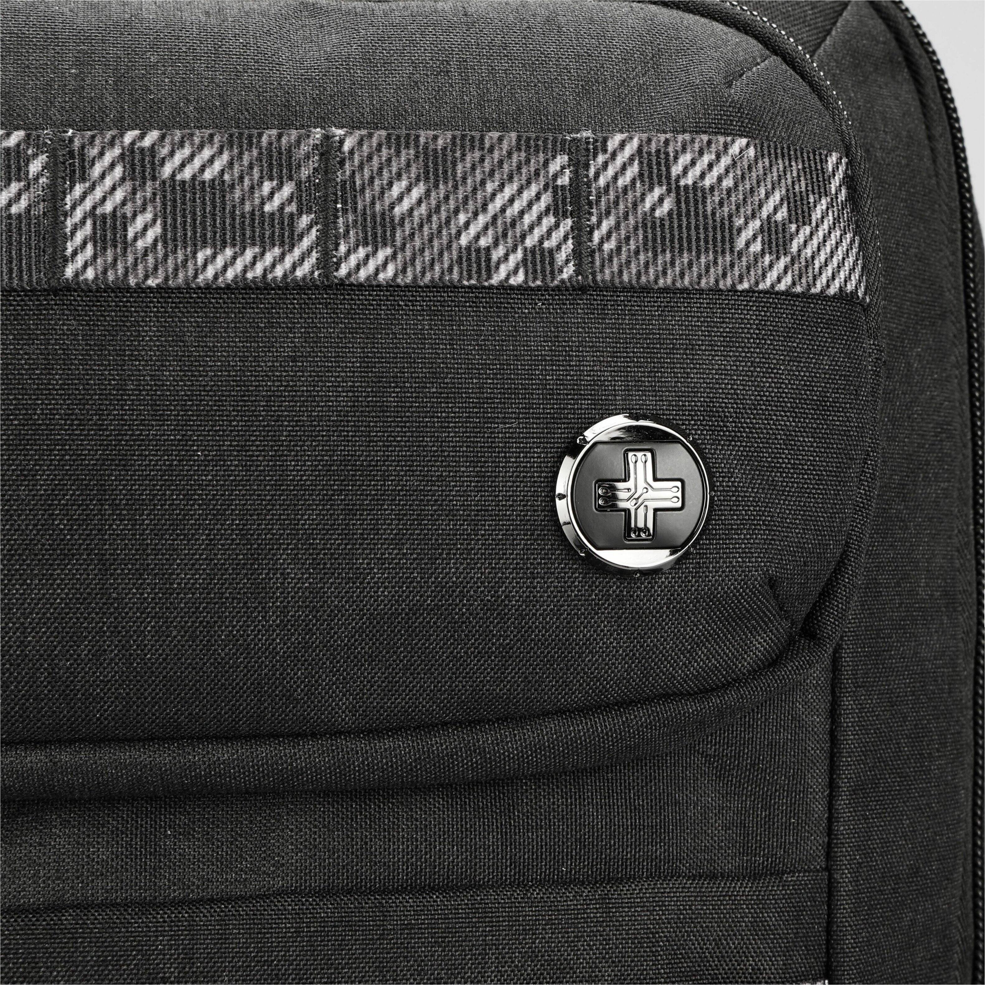 Alt View 27. Swissdigital Design - BERG Hybrid TSA-Friendly Briefcase With USB Charging Port  RFID Protection and Fits Up to 16″ Laptop - Black.