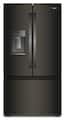 Whirlpool - 36 in. Wide 23 cu. ft. French Door Refrigerator with In-Door Water and Ice - Black Stainless Steel