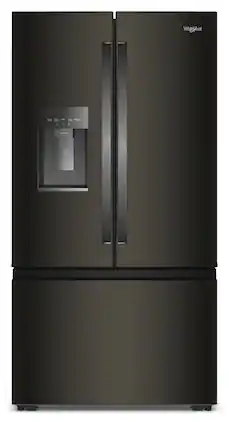 Whirlpool - 23 Cu. Ft. French Door Refrigerator with In-Door Water and Ice - Black Stainless Steel