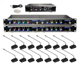 VocoPro - USB-CONFERENCE-16 Wireless Conference Microphone System with Audio Interface