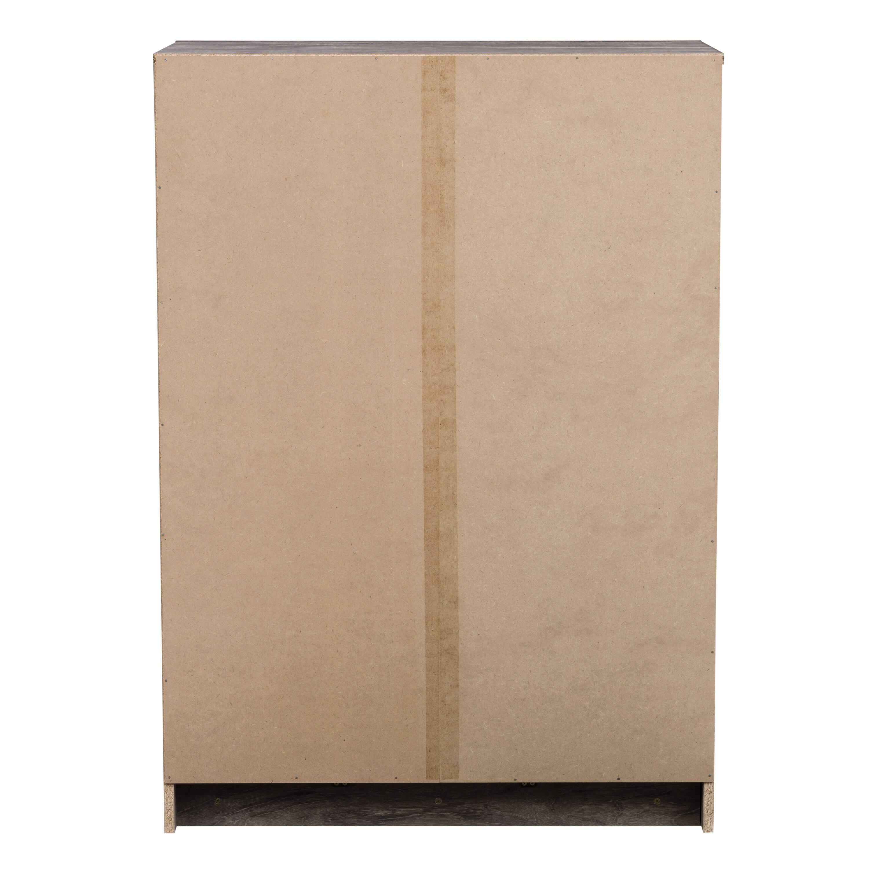 Alt View 14. CorLiving - Newport 5 Drawer Tall Dresser - Brown Washed Oak.