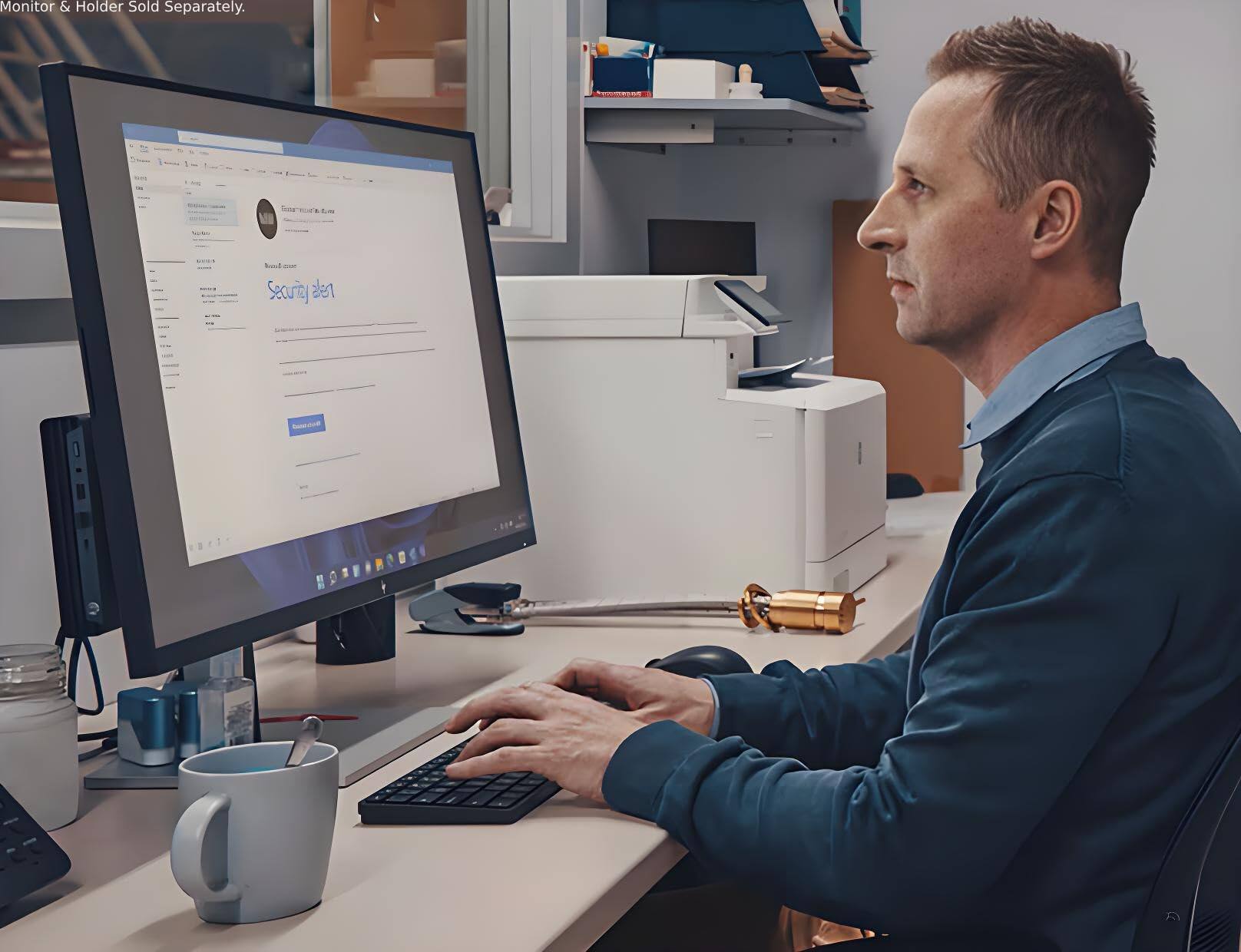 Monitor & Holder Sold Separately.