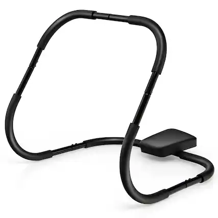 Front. Costway - Portable AB Trainer Fitness Crunch Workout Exerciser with Headrest Home Office Gym - Black.