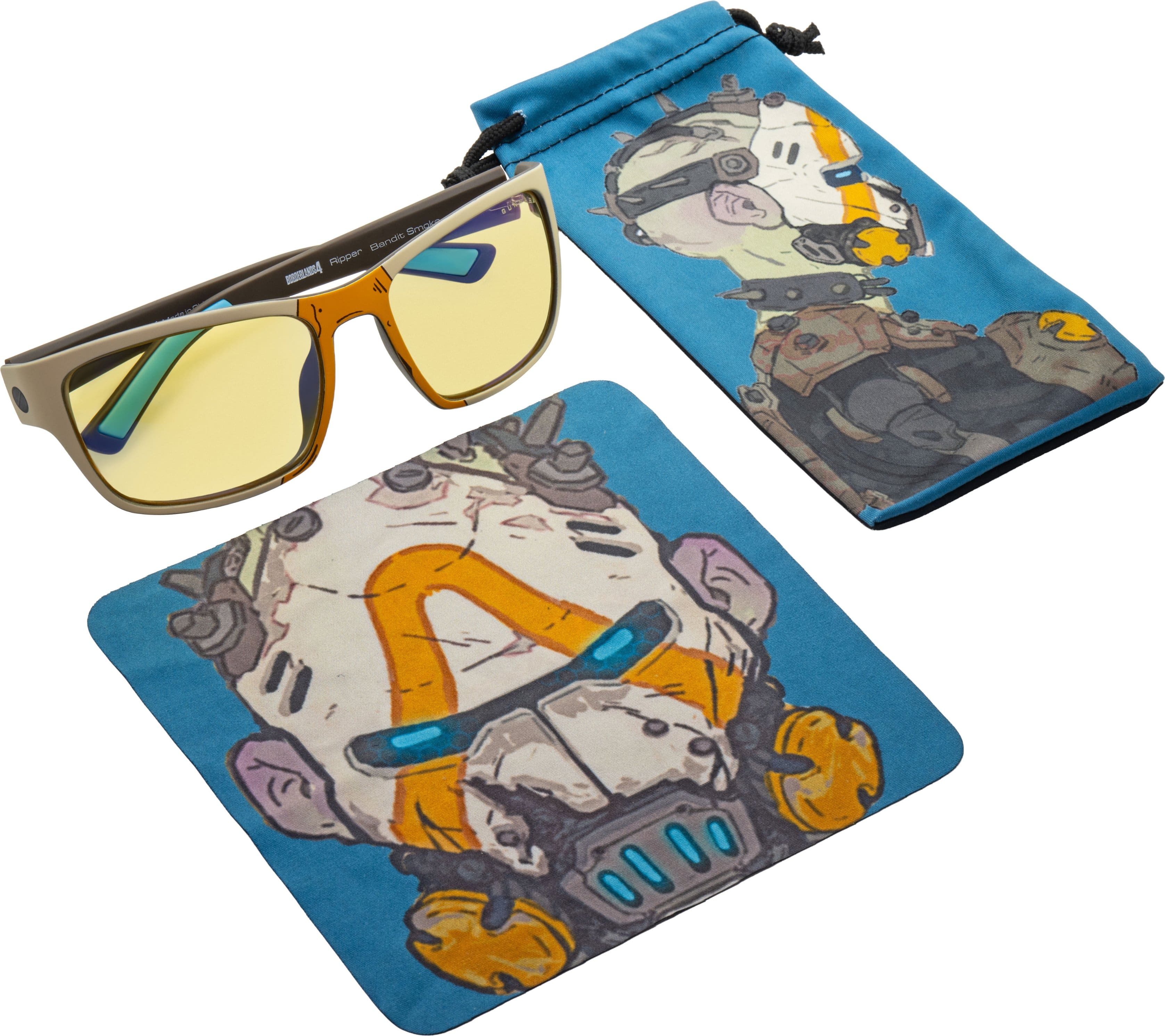 GUNNAR - Borderlands Ripper Computer Glasses with Blue Light Reduction, Amber Lenses - Bandit Smoke - Front_Zoom