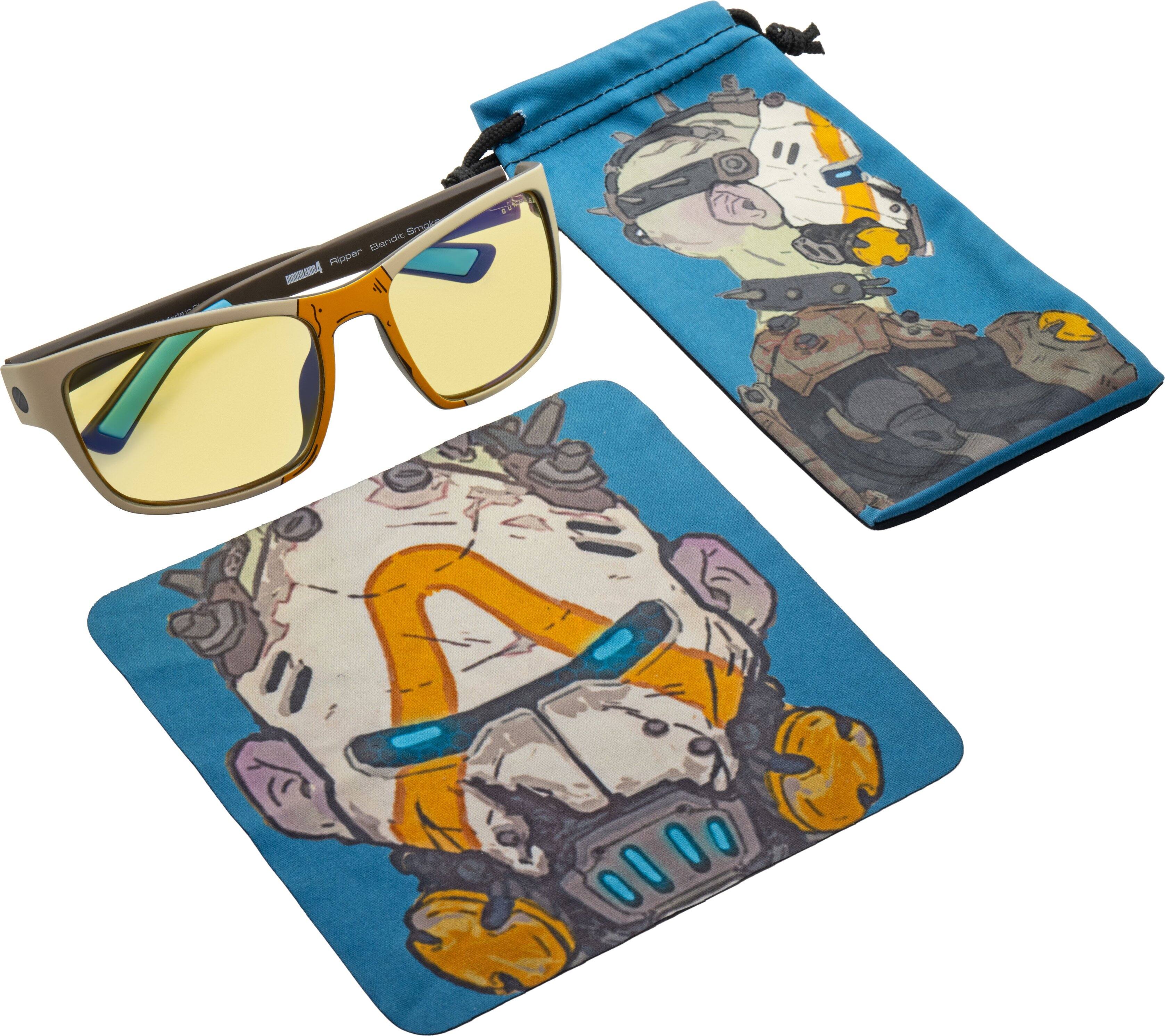 GUNNAR - Borderlands Ripper Computer Glasses with Blue Light Reduction, Amber Lenses - Bandit Smoke