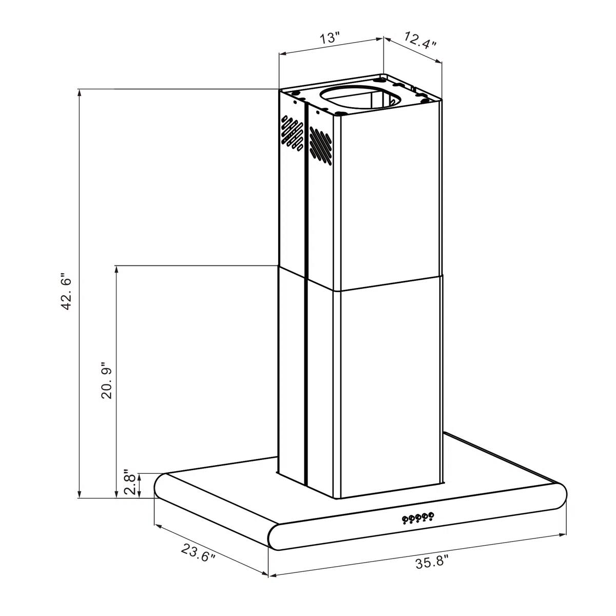 13", 12.4", 42.9", 20.9", 2.8", 23.6", 35.8"