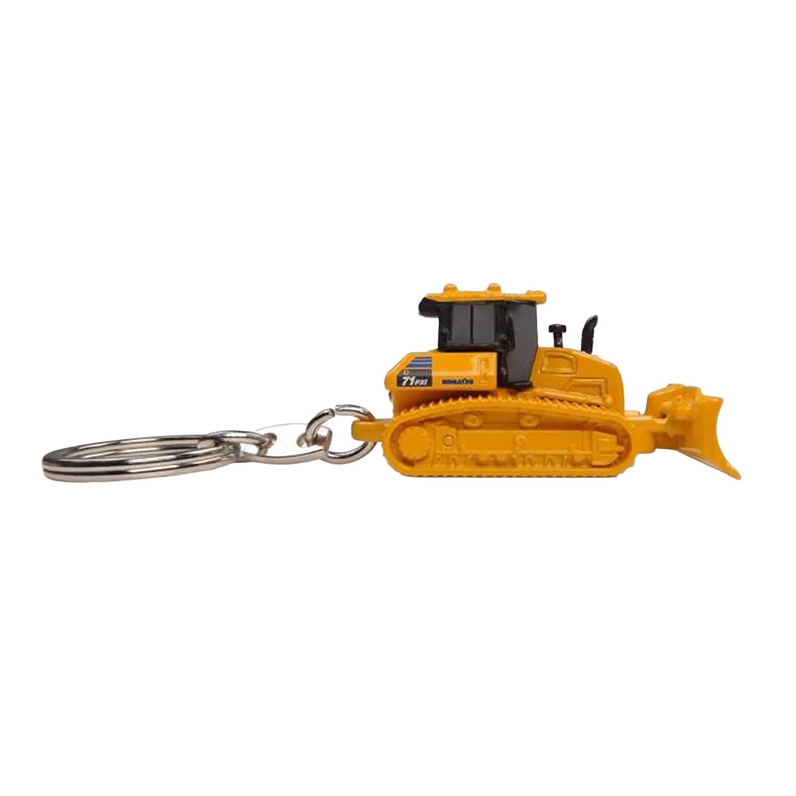 Alt View 1. Universal Hobbies - Komatsu D71PXi Bulldozer Yellow Metal Keychain Diecast Model by Universal Hobbies.
