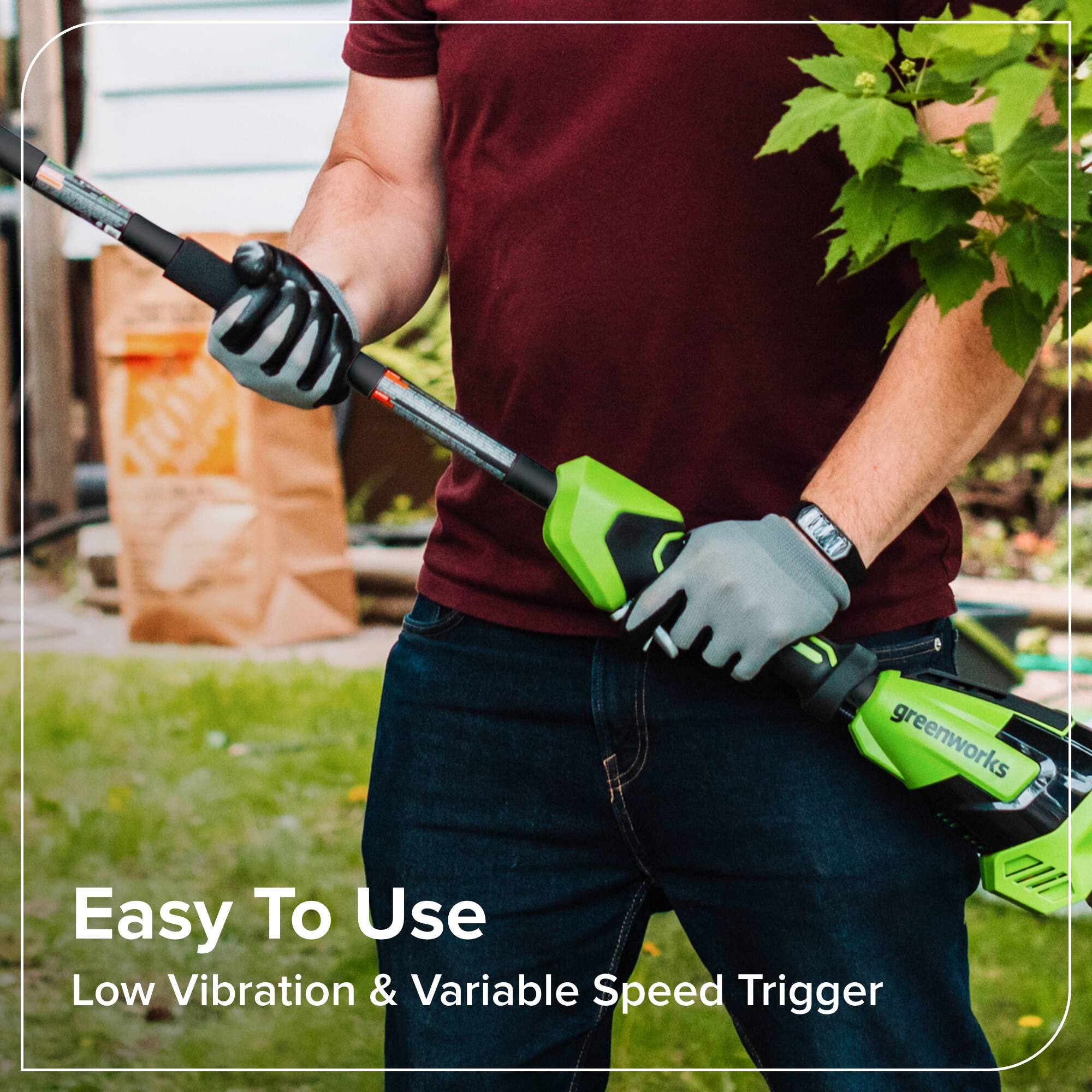 Easy To Use  
Low Vibration & Variable Speed Trigger