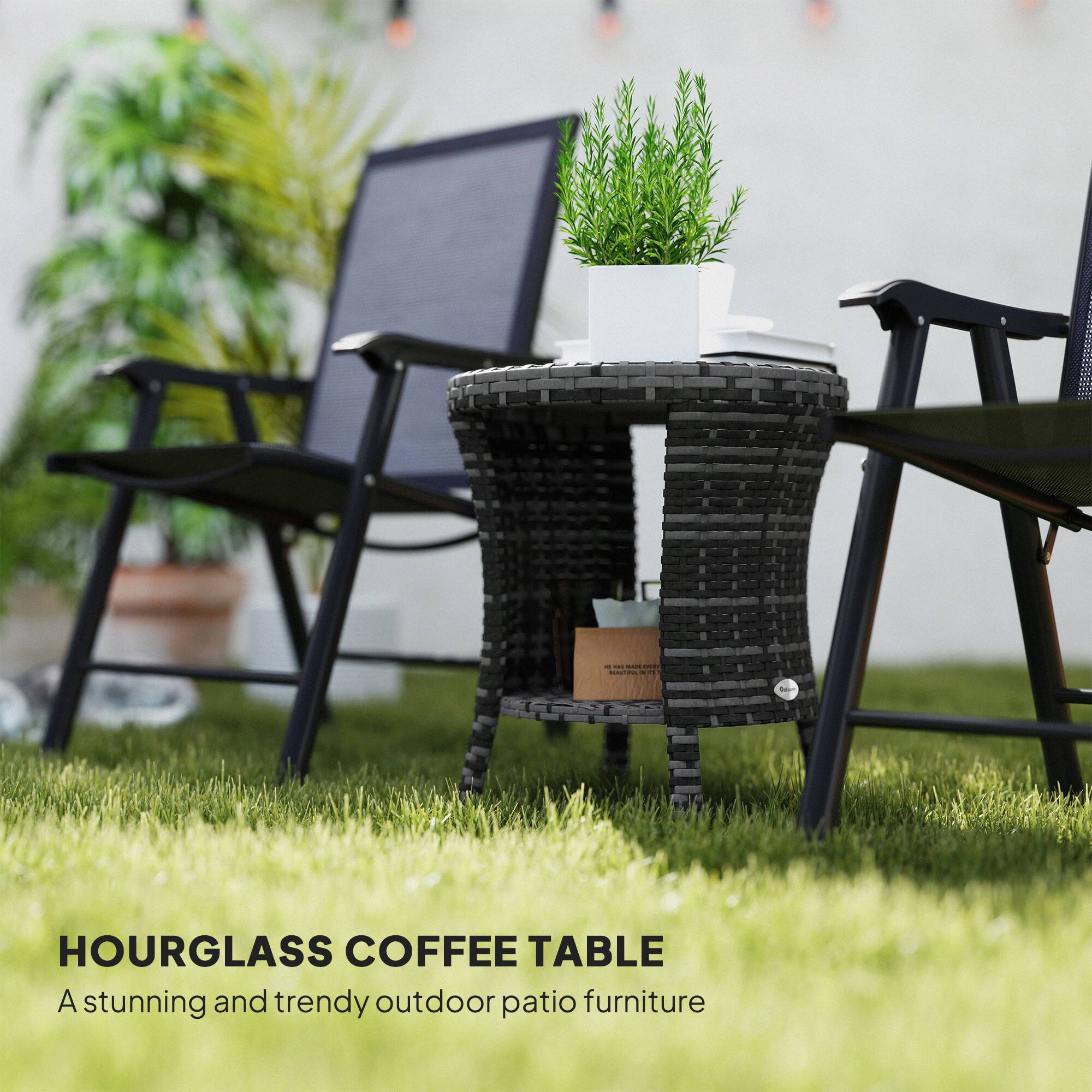I : HOURGLASS COFFEE TABLE
II : A stunning and trendy outdoor patio furniture