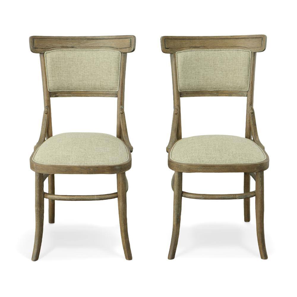 Alt View 2. Carolina Chair & Table - Diana Dining Chair - Set of 2 - Vintage Walnut - Peppered Upholstery - Brown.