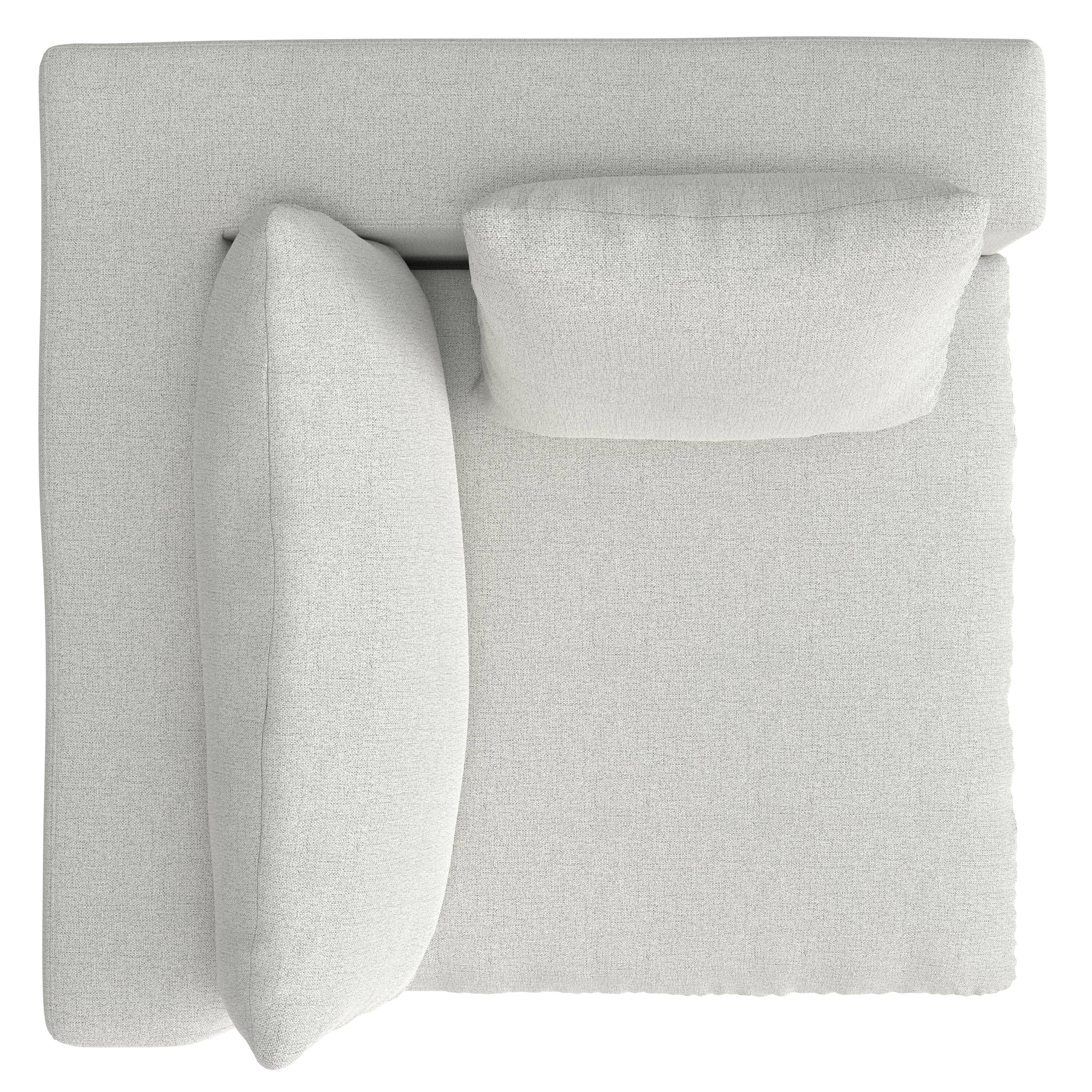 Alt View 1. Simpli Home - Jasmine Right-Arm Sofa Module in Performance Fabric - Cloud Grey.