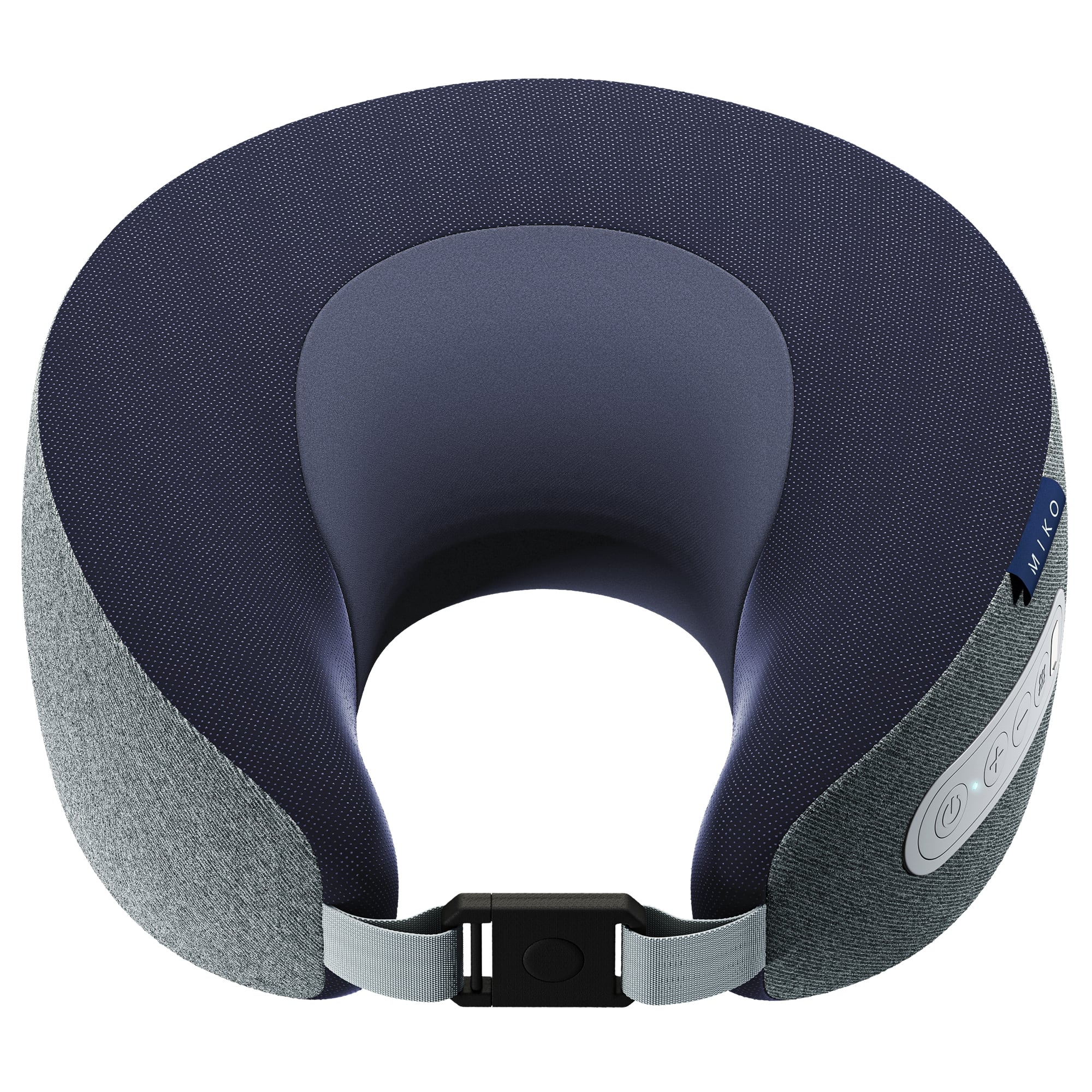 Alt View 4. Miko - Miko Snug Neck Massage Pillow with Memory Foam, Graphene Heat, Deep Kneading Massage, 3 Modes, Auto Shut-Off - Grey/Blue.