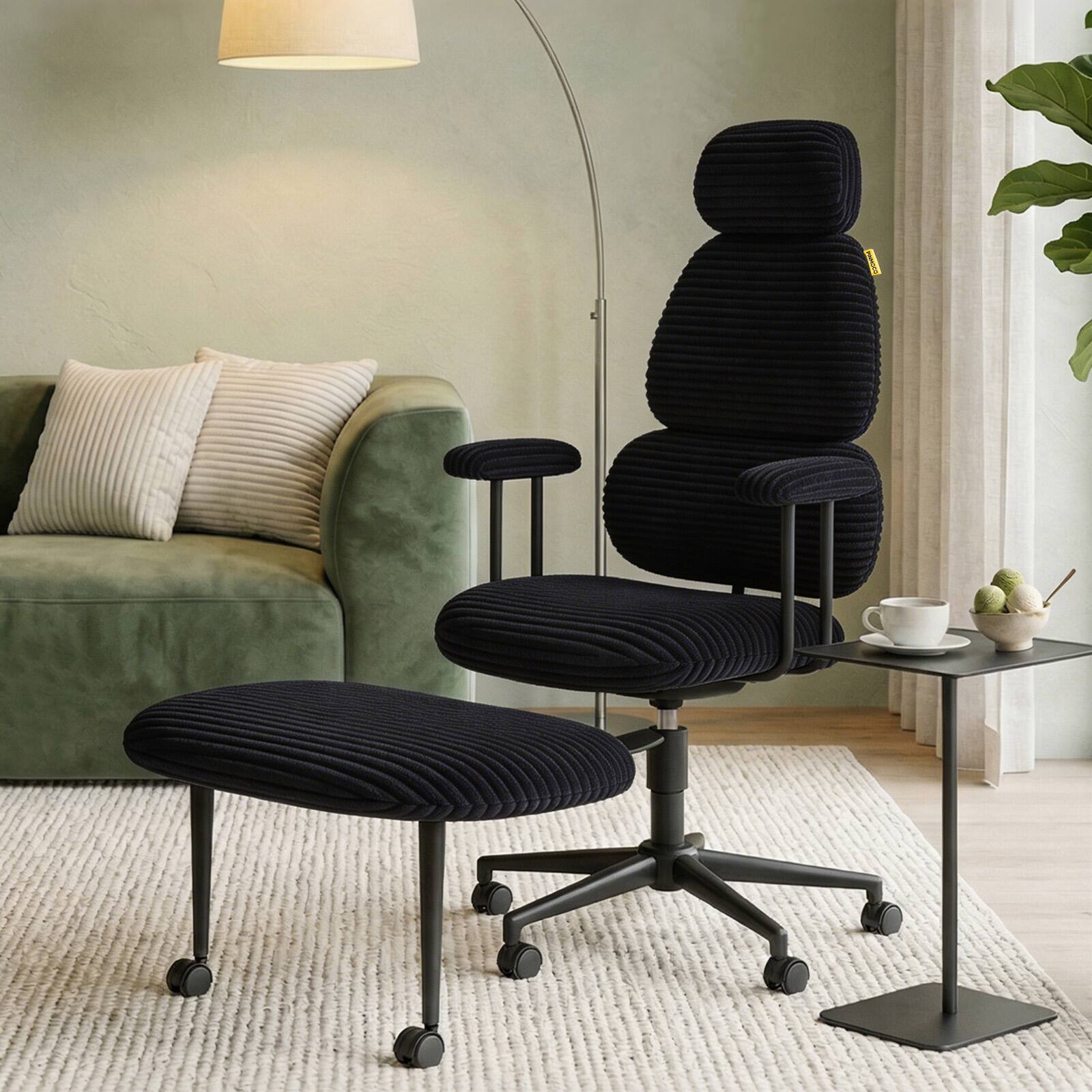 Alt View 1. Pinmoco - Ergonomic Criss Cross Office Chair with Armrests, Adjustable Height, Swivel Casters, Gaming Chair - Black.