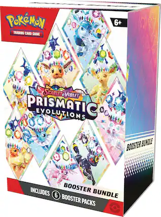 Pokémon™ Trading Card Game 6+ Scarlet & Violet Prismatic Evolutions Booster Bundle Includes 6 Booster Packs