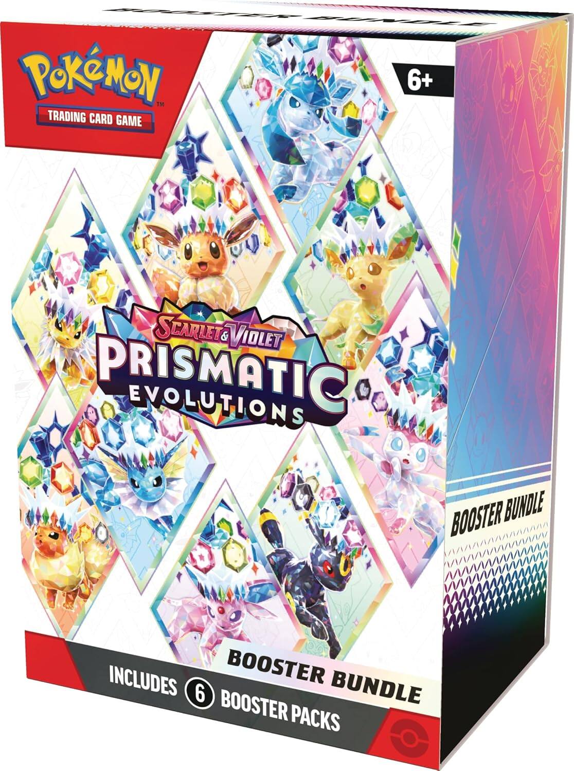 Pokémon™ Trading Card Game 6+ Scarlet & Violet Prismatic Evolutions Booster Bundle Includes 6 Booster Packs