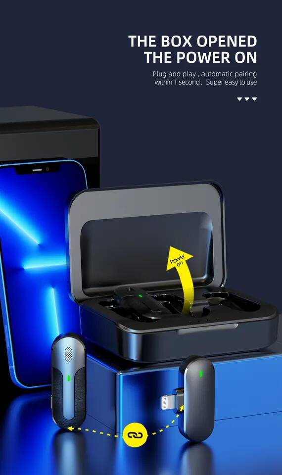 THE BOX OPENED THE POWER ON

Plug and play, automatic pairing within 1 second, Super easy to use