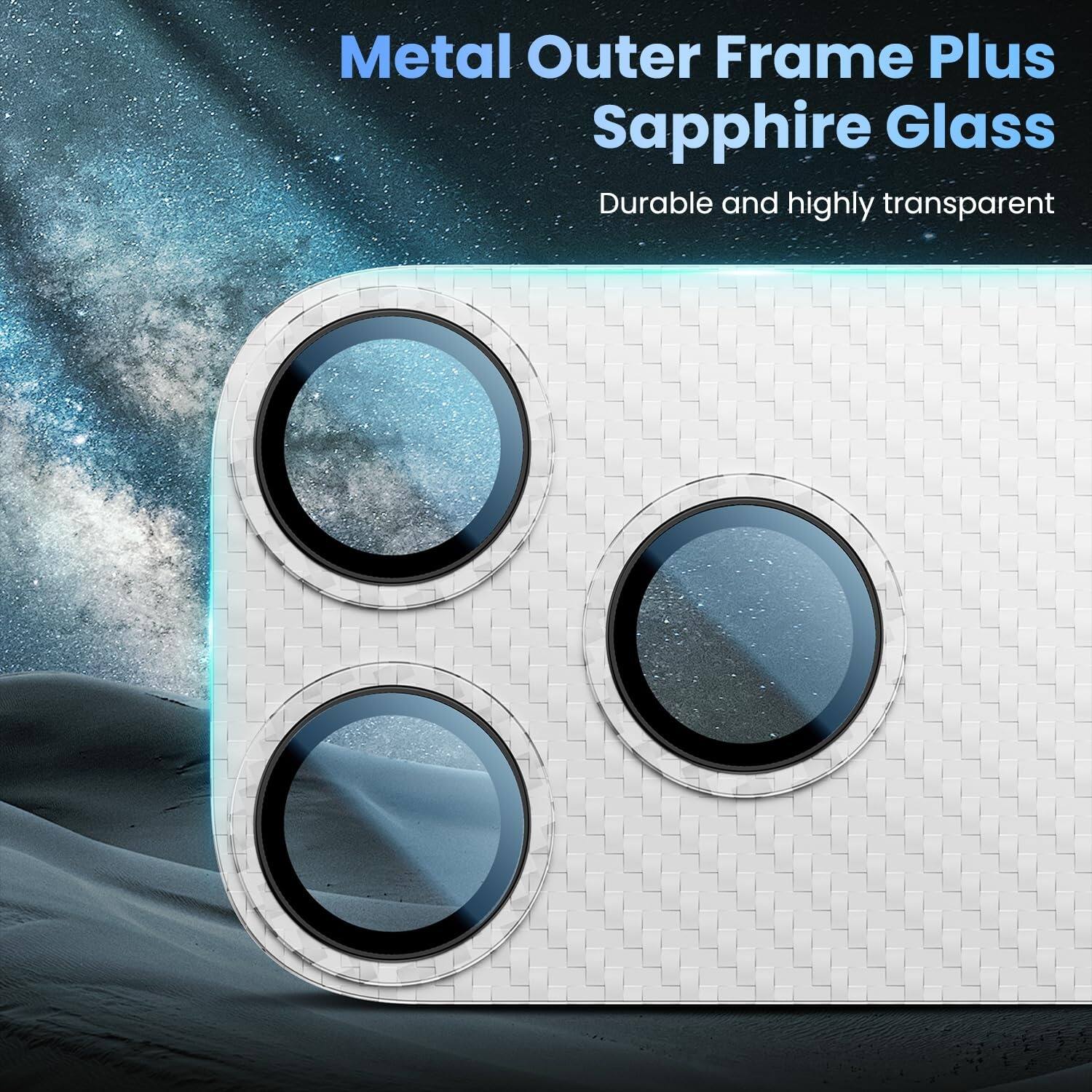 Metal Outer Frame Plus Sapphire Glass  
Durable and highly transparent