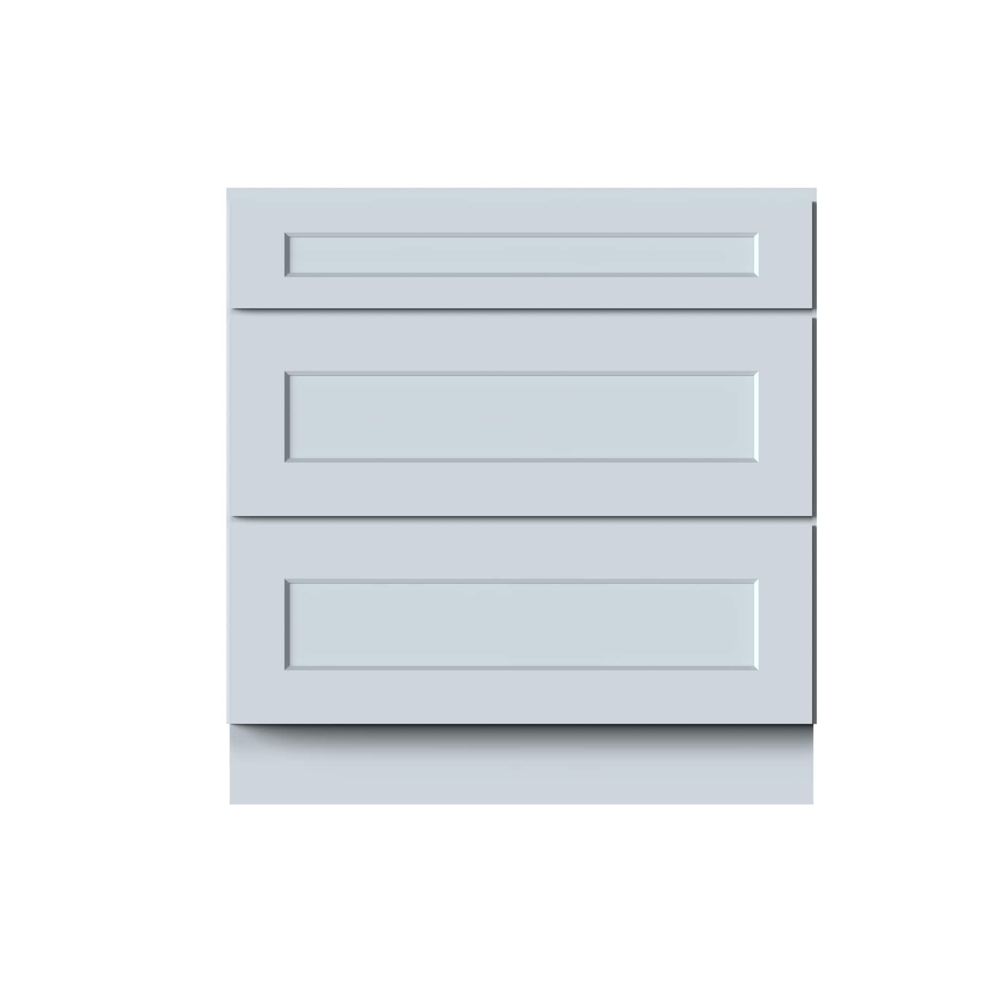 Boyel Living - Drawer Base Cabinets 34.5.Wx24in.H Ready to Assemble Kitchen Cabinets 3Drawers - DOVE GRAY